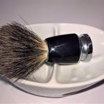 Shaving Men - shaving brush, badger hair brush, porcelain bowl