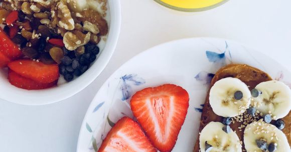 Nutrition - Flatlay Photography of Bread and Fruits